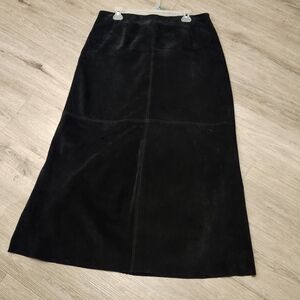 Danier Black Maxi Suede Skirt